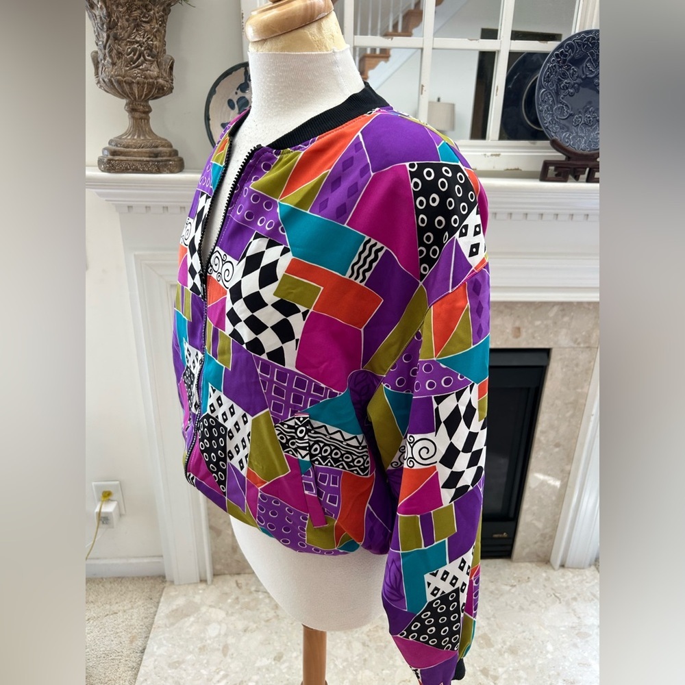 Notations Multicolor Retro Patchwork Oversized Bo… - image 5